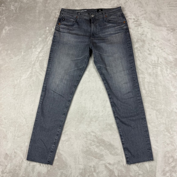 AG Adriano Goldschmied Jeans Women 31R(30.5x27) Gray Farrah High Rise Skinny EUC - Picture 1 of 11
